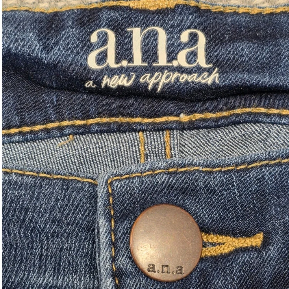 ana A New‎ Approach Womens High Rise Skinny Ankle Jeans Dark Wash Size 8
